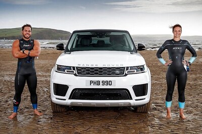 Range Rover Sport PHEV Races With Pro Swimmers in Sea [Video]