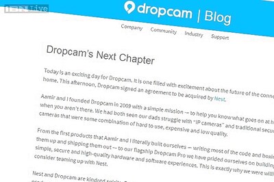 Google's Nest to buy home-monitoring camera startup Dropcam for $555 million: Report