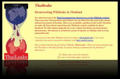 Cyberactivists unblock Wikileaks for Thai Netizens