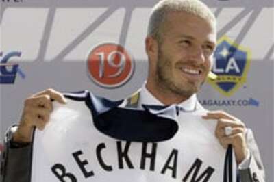 Beckham attends first training session