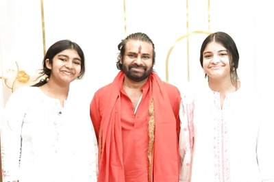 Pawan Kalyan Visits Tirumala Temple With Daughters, Signs Faith Declaration For Russian-born Polena