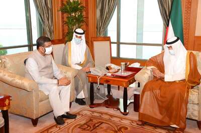 Petroleum Minister Calls on Emir Kuwait, Seeks Investments in India