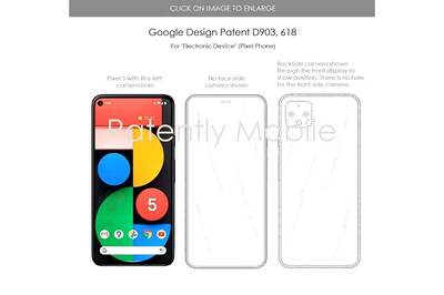 Google To Put Under-Display Front Camera on a Future Pixel Phone? Patent Shows Seamless Display