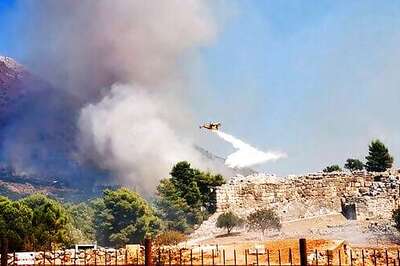 Greece: Wildfire Stopped At Gate Of Ancient Fortress City