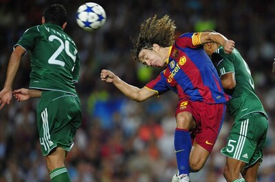 Puyol facing spell out with injury