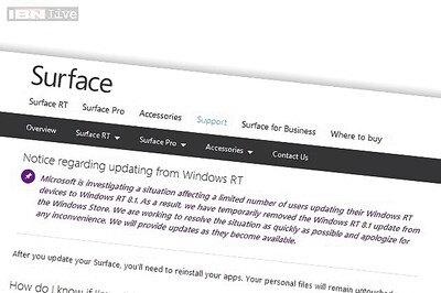 Microsoft withdraws Windows RT 8.1 update to fix 'Blue Screen of Death' issues