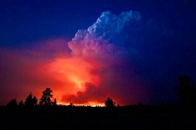 Oregon Wildfire Forms 'Fire Clouds' That Pose Danger Below