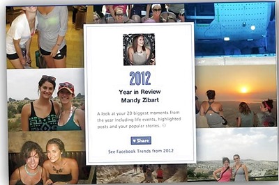 Facebook's Year in Review 2012 feature lets you see the top 20 moments on your timeline