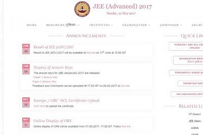 IIT JEE Advanced Result 2017 Declared. Check Your Grades at jeeadv.ac.in