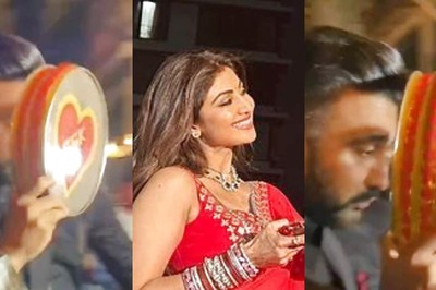On Karva Chauth Too, Shilpa Shetty's Husband Raj Kundra Hides His Face But This Time Not With a Mask