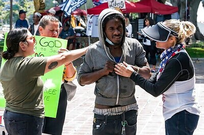 Man Stabbed At LA Anti-vaccination Protest Leaves Hospital