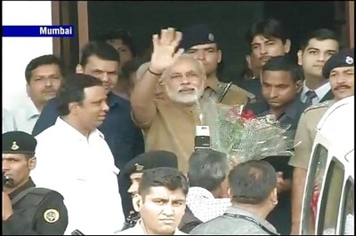 Narendra Modi in Mumbai, to meet state BJP leaders