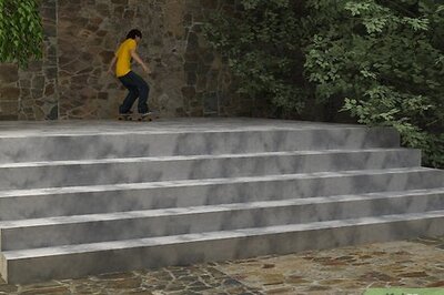 How to Bail out of Skateboard Tricks Down Stairs