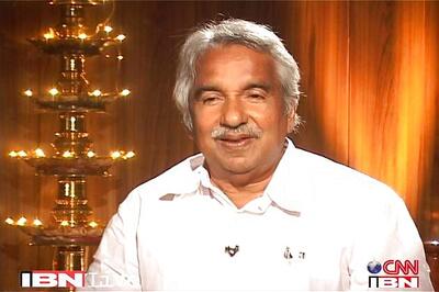 Endosulfan victims protest outside Ommen Chandy’s residence