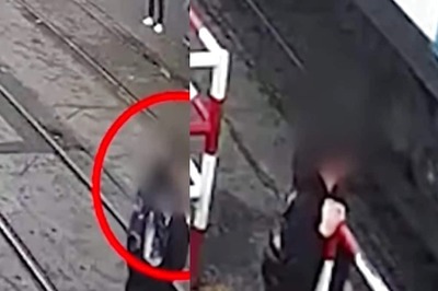 Watch: Man Engrossed On Phone While Crossing Railway Track Narrowly Escapes Death