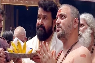Actor Mohanlal Offers Prayers At Udupi's Kolluru Shri Mookambika Devi Temple