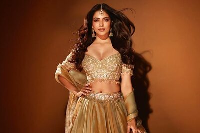 Actress Malavika Mohanan Looks Gorgeous In Her Beige-Coloured Lehenga Photoshoot