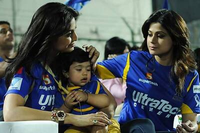 Snapshot: Cute! Viaan Raj Kundra's first public outing at the IPL