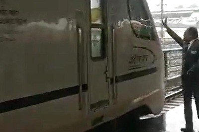 Watch: Vande Bharat Ticket Checker Cheats Death In Dramatic Fall