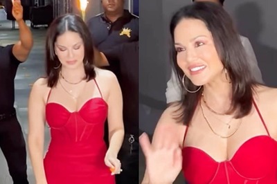 Sexy! Sunny Leone Looks Smoking Hot In Red Body-Hugging Dress at Her Birthday Bash, Video Goes Viral