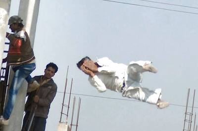 Caught on Cam: Suicidal man jumps off water tank