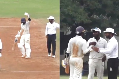 WATCH: Baba Aparajith Involved in Heated Argument With Umpire, Players After Controversial Dismissal