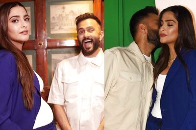 Sonam Kapoor Flaunts Baby Bump In 1st Appearance Since Pregnancy Announcement, Anand Ahuja Kisses Her