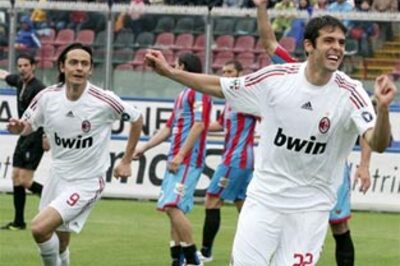 Inzaghi, Kaka on target as AC Milan beat Catania
