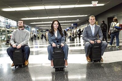 A Lazy Traveler's Dream: A Suitcase That Turns Into a Scooter