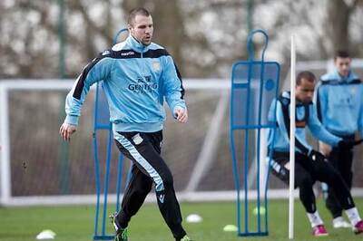 Defender Ron Vlaar back in training for Aston Villa