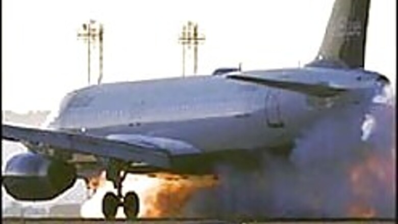 US Jet catches fire during servicing