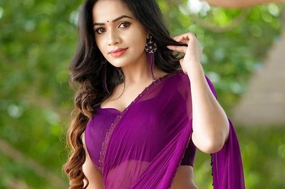 Shobha Shetty Sets The Internet Ablaze In A Purple Chiffon Saree