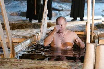 Putin Takes Dip in Icy Lake to Mark the Baptism of Jesus Christ