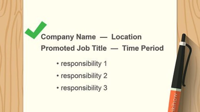 How to Show a Promotion on a Resume