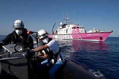 Banksy's Migrant Rescue Boat Says Overloaded, Stranded At Sea