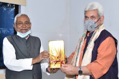 J&K Lt Governor Manoj Sinha Visits Patna, Meets Nitish Kumar, Phagu Chauhan