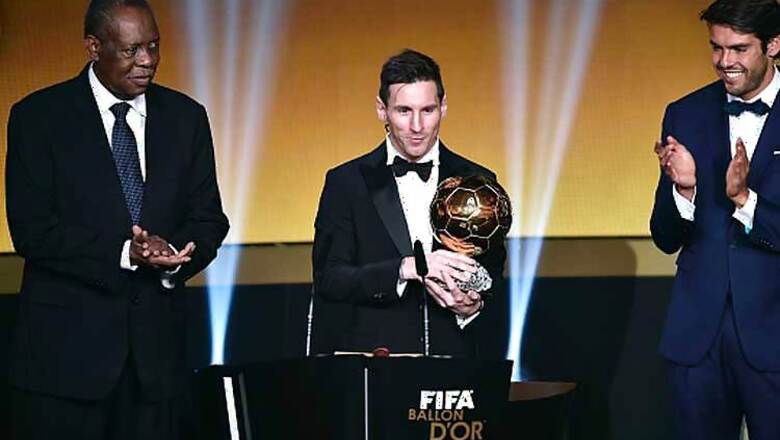Lionel Messi wins FIFA Ballon d'Or award for fifth time