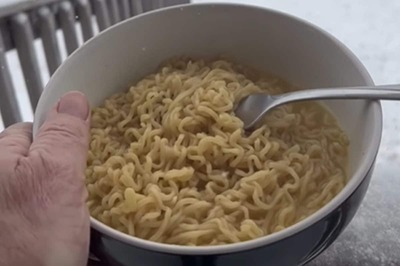 Man Leaves Noodles In -13 Degree Weather, What Happens Next Will Give You Chills
