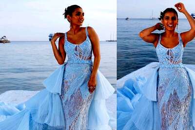 Masoom Minawala Looks Majestic in a Blue Gown at Cannes 2023; Calls Herself 'Indian Elsa'