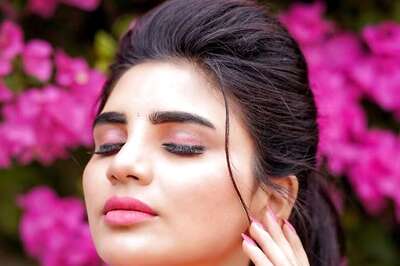 Telugu Actress Varsha Drops Sensational Pics In Pink Off-shoulder Top