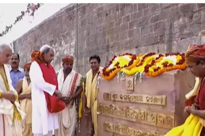 Odisha CM Naveen Patnaik Inaugurates Srimandir Parikrama Project in Puri