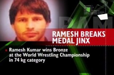 Wrestler Ramesh wins bronze at world tourney