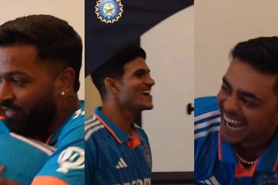 Watch: Ishan Kishan and Shubman Gill Cannot Stop Laughing, Hardik Pandya Hugs Ruturaj Gaikwad as India Stars Pose in ODI Jerseys