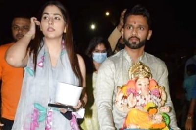 Rahul Vaidya and Disha Parmar Bid Adieu to Ganpati Bappa Amid Their Busy Schedule