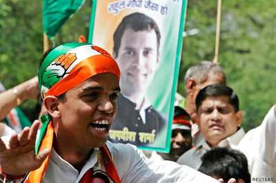 Defying law, Congress hails Rahul with posters