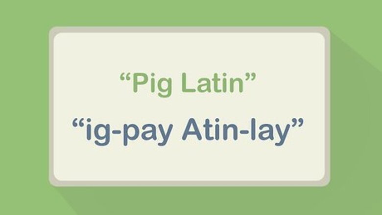 How to Speak Pig Latin