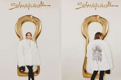 Jennifer Lopez Wore A Coat Made Up Of 7000 Real Rose Petals at Paris Haute Couture Week