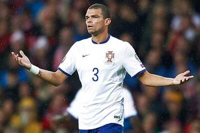 Pepe absent from Portugal's squad to face Denmark, Serbia in Euro 2016 qualifiers