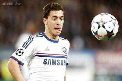 Chelsea's Eden Hazard, Petr Cech train ahead of Atletico Madrid clash