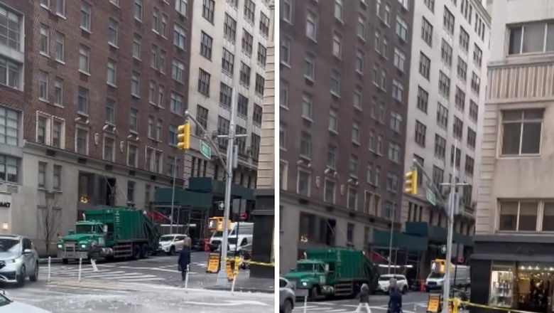 Scary Video Shows Blocks Of Ice Falling From High-Rise In New York